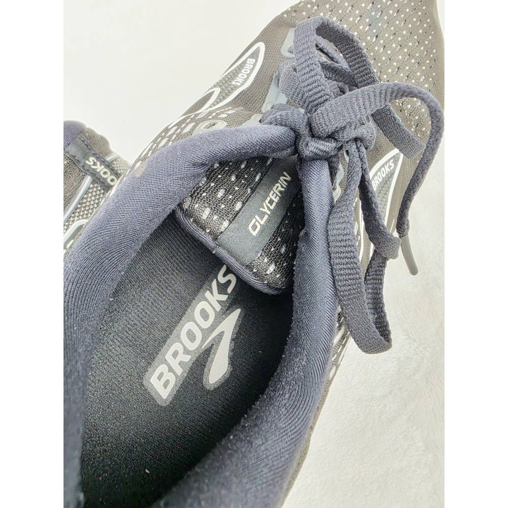 Brooks Glycerin 20 Womens 11.5B Black White Alloy Running Shoes - Picture 7 of 9